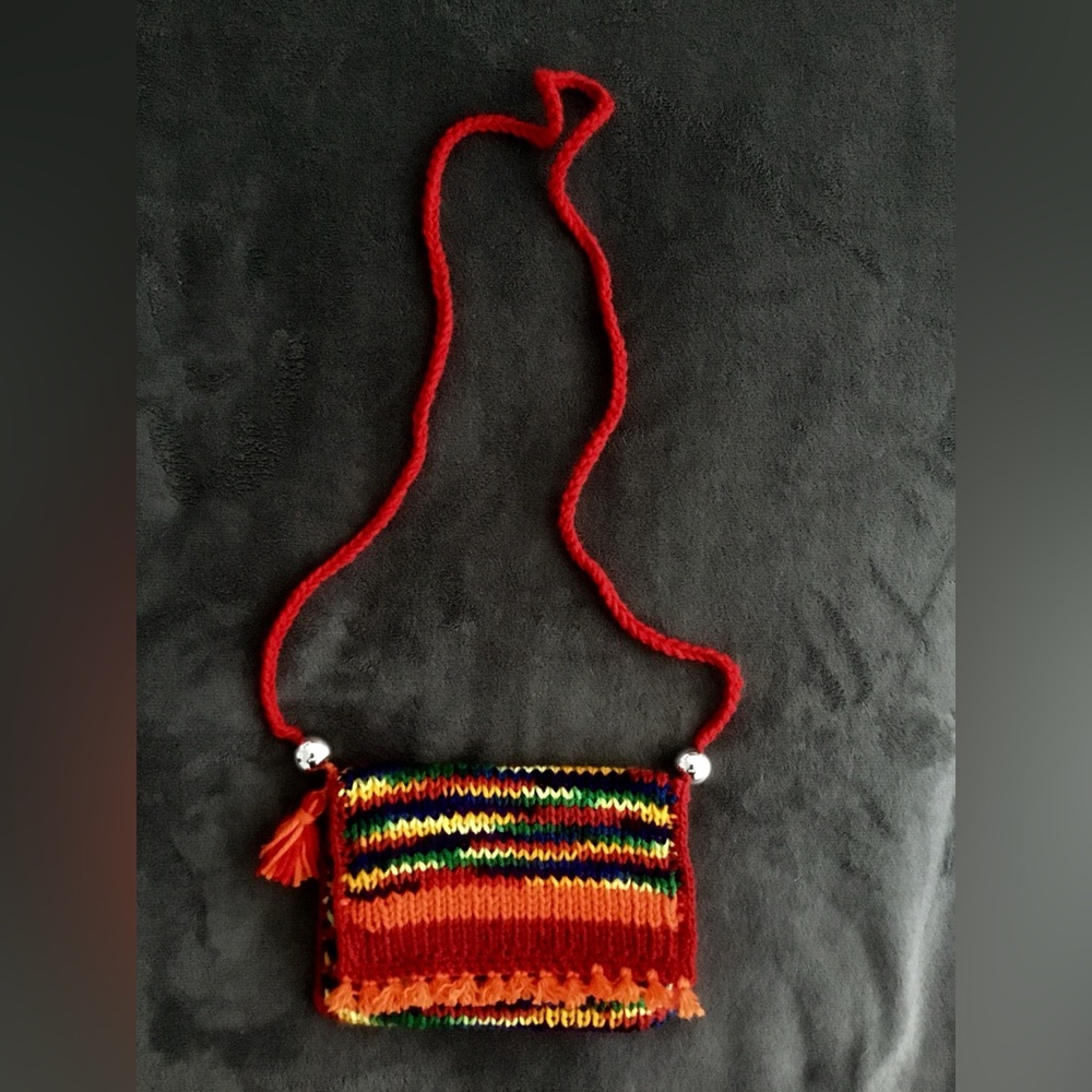 Colorful Knit Crossbody Bag
